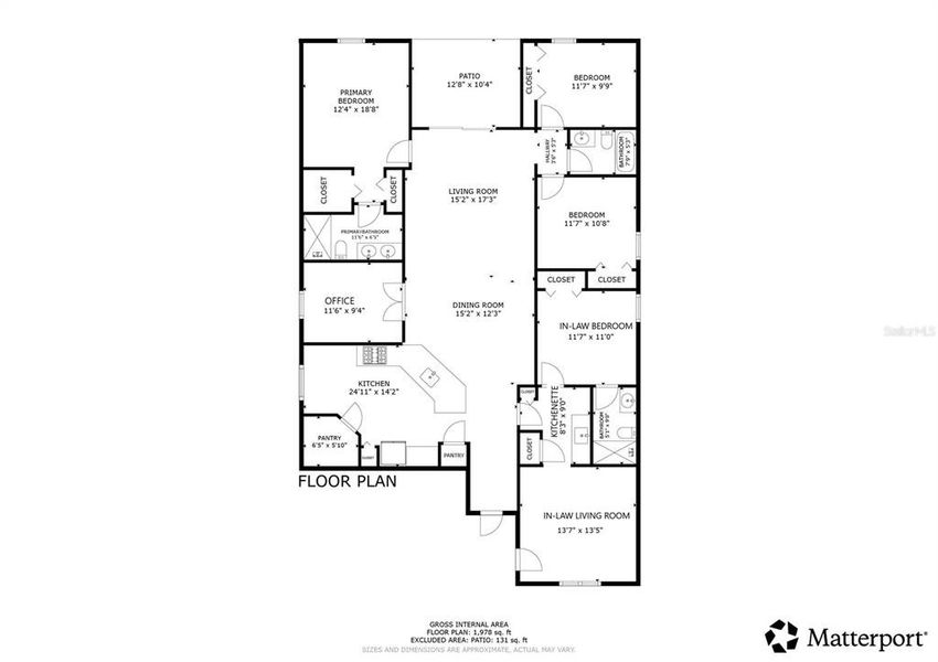 2D floor plan layout of this home in Peace Creek Reserve, Winter Haven, FL (Image 4).