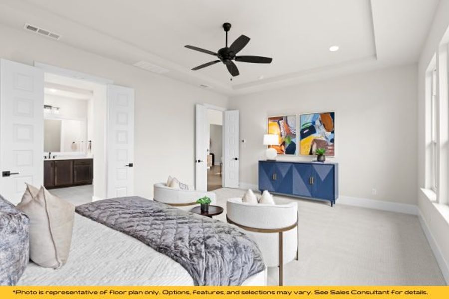 Representative furnished interior of a home built from the Belize by Stonefield Homes in Heath Golf and Yacht Club, Rockwall (Image 45).