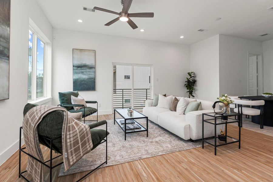 Furnished interior view inside a new home in , Houston (Image 13).