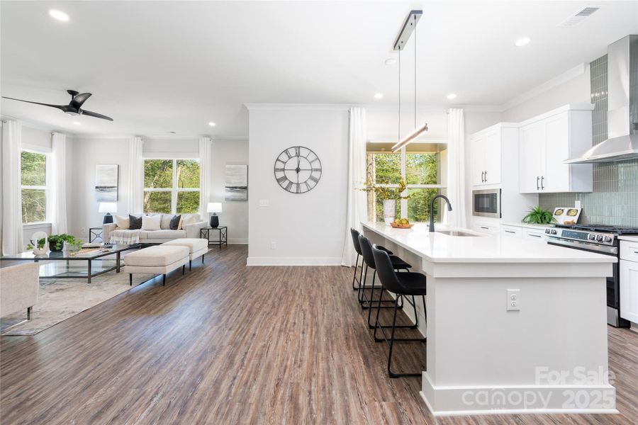 Furnished interior view inside a new home in , Hickory (Image 11).