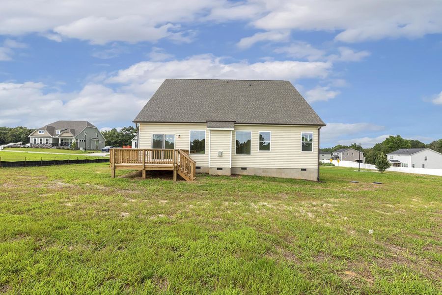 Front exterior of a new home in Berea Farms, Four Oaks, NC, highlighting curb appeal (Image 26).