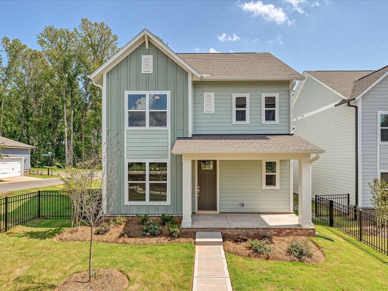 Front exterior of a new home in Whitley Preserve – Park Collection, Mint Hill, NC, highlighting curb appeal (Image 2). Front exterior of a new home in Whitley Preserve – Park Collection, Mint Hill, NC, highlighting curb appeal (Image 2).