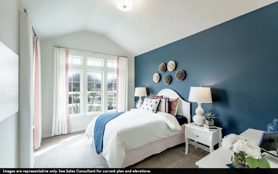 Furnished interior view inside a new home in The Woodlands at Medina Hills, Mico (Image 14).