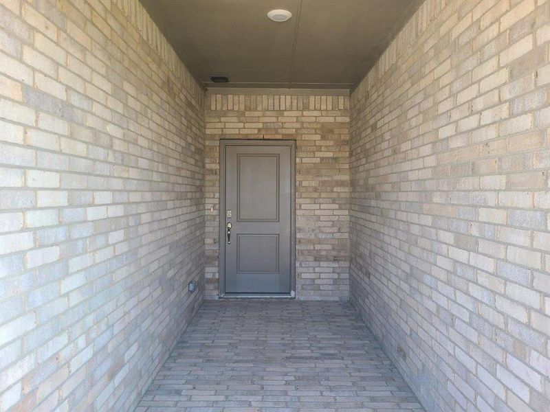 Covered front Entry