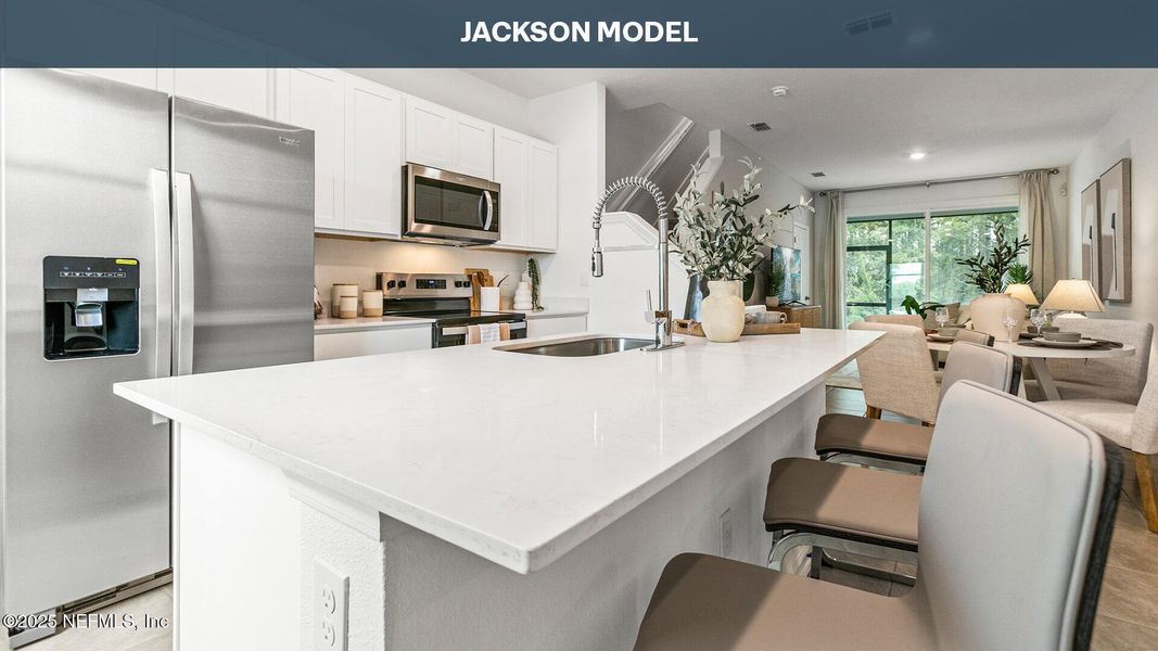 Furnished interior view inside a new home in Stokes Landing, St. Augustine (Image 11).
