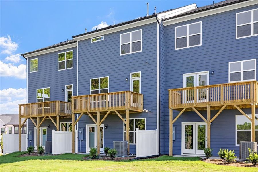 Exterior details and patio area of a home in Sweetbrier, Durham (Image 4).
