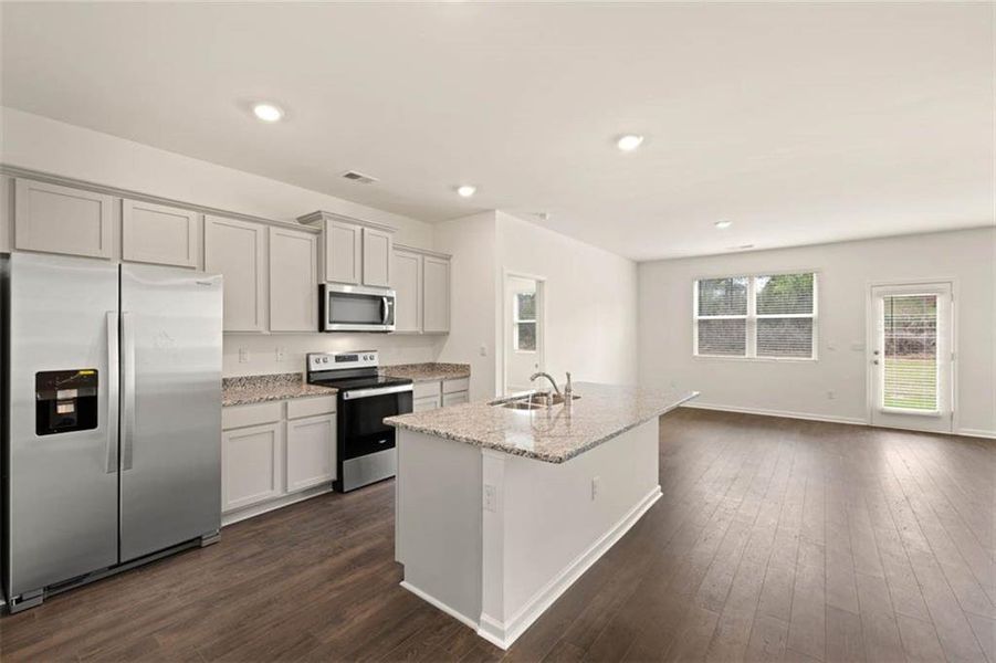 Furnished interior view inside a new home in Champion's Run, Lithonia (Image 8).