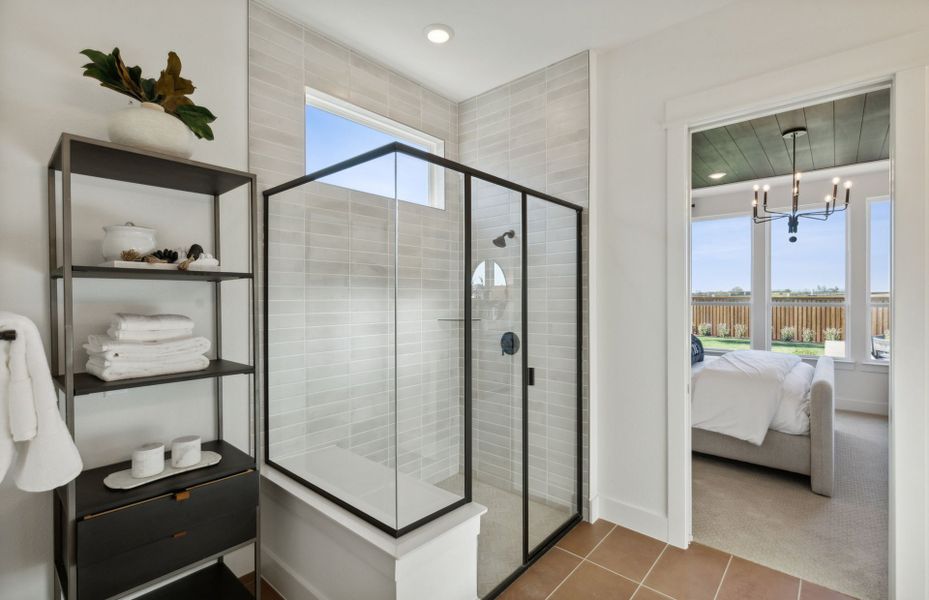 Owner's bath with large shower