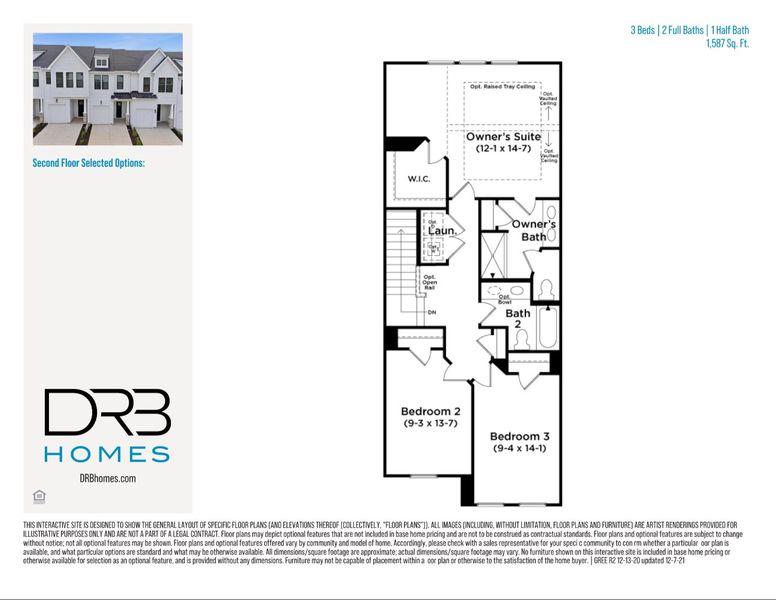 2D floor plan layout of this home in Gresham Station, Simpsonville, SC (Image 6).