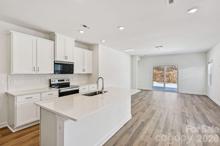Furnished interior view inside a new home in Walnut Reserve, Conover (Image 8). Furnished interior view inside a new home in Walnut Reserve, Conover (Image 8).