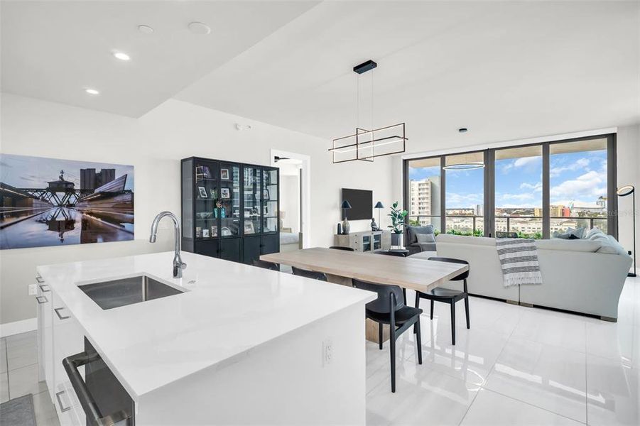 Furnished interior view inside a new home in , St. Petersburg (Image 17).