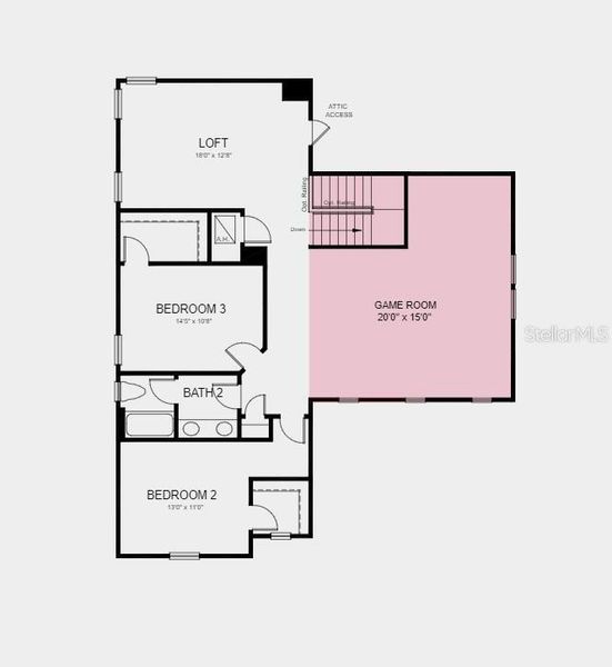 Floor Plan - Structural options added include; Gourmet kitchen, 4th bedroom and full bath, pocket sliding glass door, drop zone, game room, and extended covered lanai