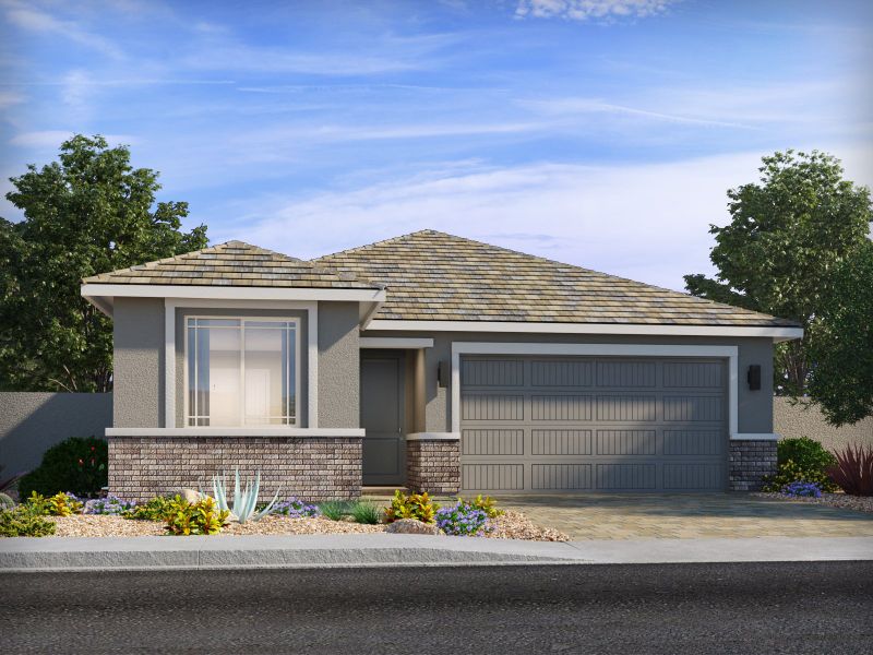 Representative exterior photo of a completed home built from the Holly by Meritage Homes in Meritage Homes by Teravalis - Estate Series, Buckeye, AZ (Image 7).