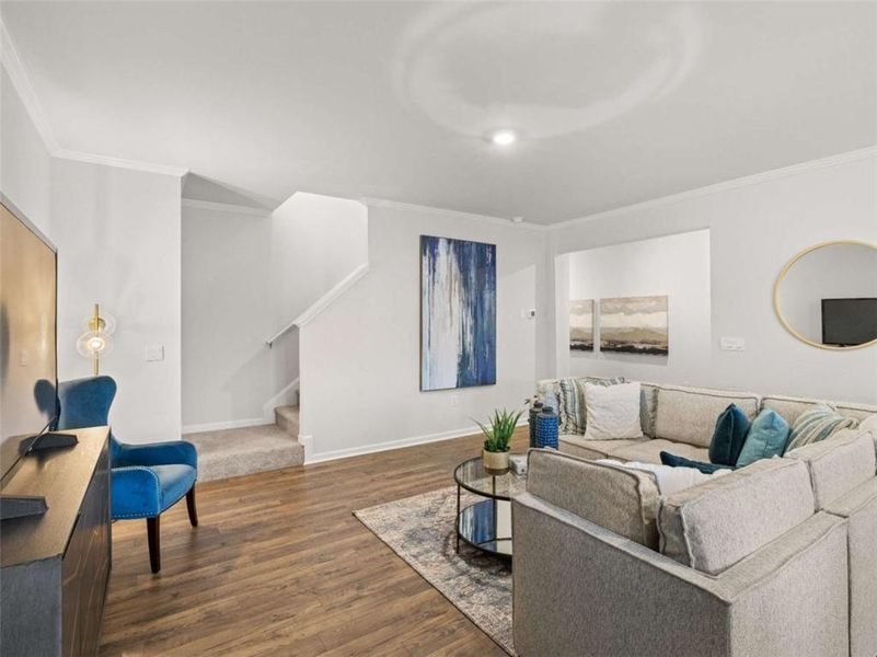 Furnished interior view inside a new home in Rosewood Farms, Acworth (Image 35).