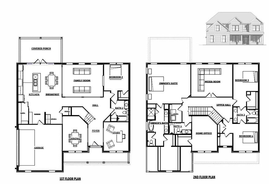 2D floor plan layout of this home in Mount Vintage, North Augusta, SC (Image 3).