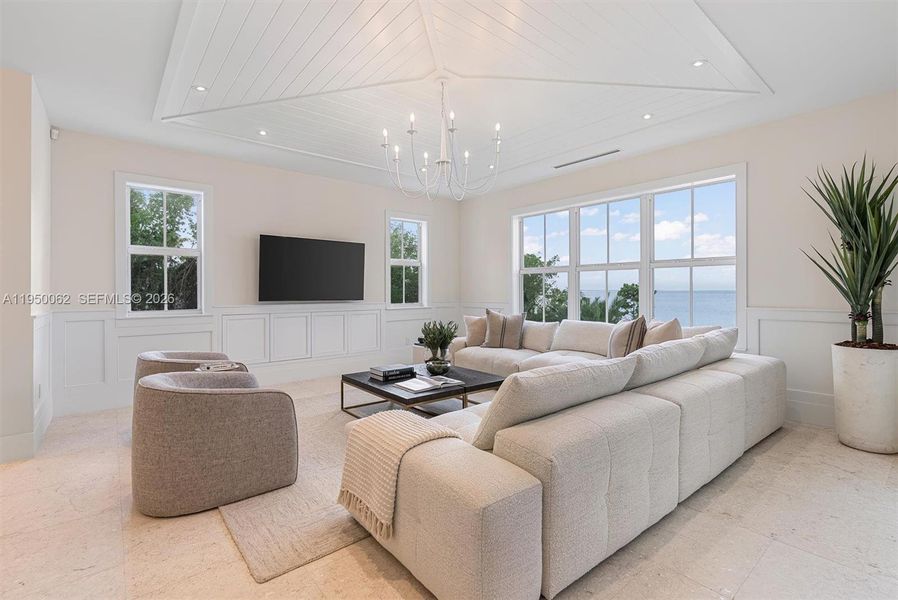 Furnished interior view inside a new home in , Islamorada, Village of Islands (Image 40).
