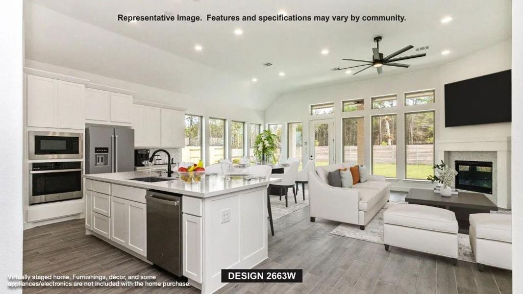Furnished interior view inside a new home in Woodhavyn, Magnolia (Image 5).