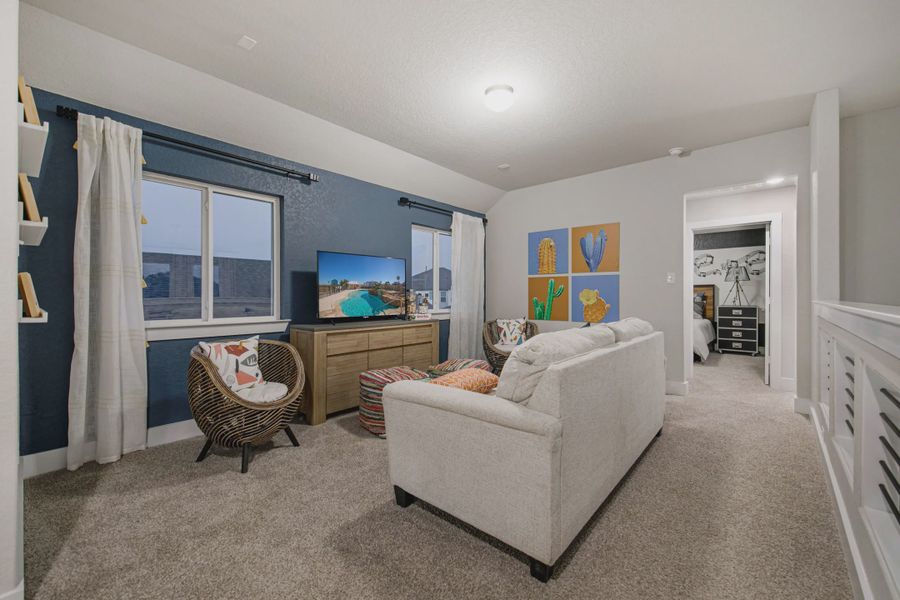 Representative furnished interior of a home built from the Powell by Chesmar Homes in Buffalo Crossing, Cibolo (Image 21).