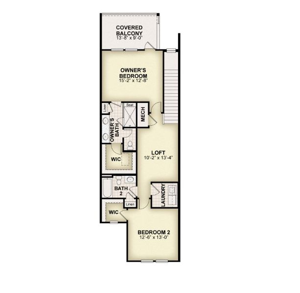 2D floor plan layout for the Edison by Rockwell Homes in Harvest at Ovation - Townhomes, Winter Garden, FL (Image 6). 2D floor plan layout for the Edison by Rockwell Homes in Harvest at Ovation - Townhomes, Winter Garden, FL (Image 6).