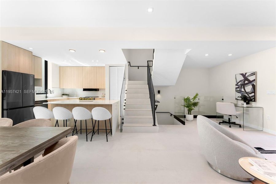 Furnished interior view inside a new home in , Miami (Image 32).