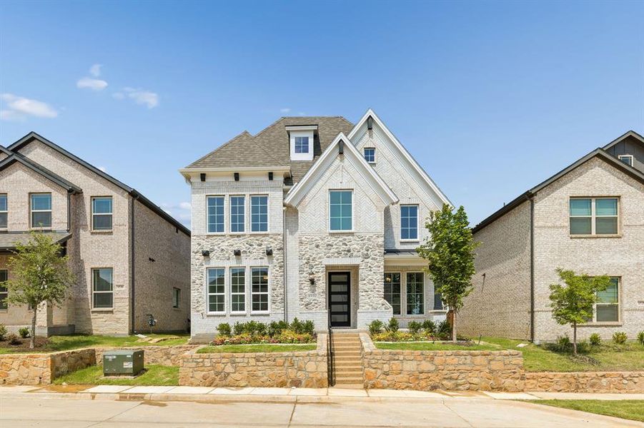 Front exterior of a new home in Walton Ridge, Corinth, TX, highlighting curb appeal (Image 1). Front exterior of a new home in Walton Ridge, Corinth, TX, highlighting curb appeal (Image 1).