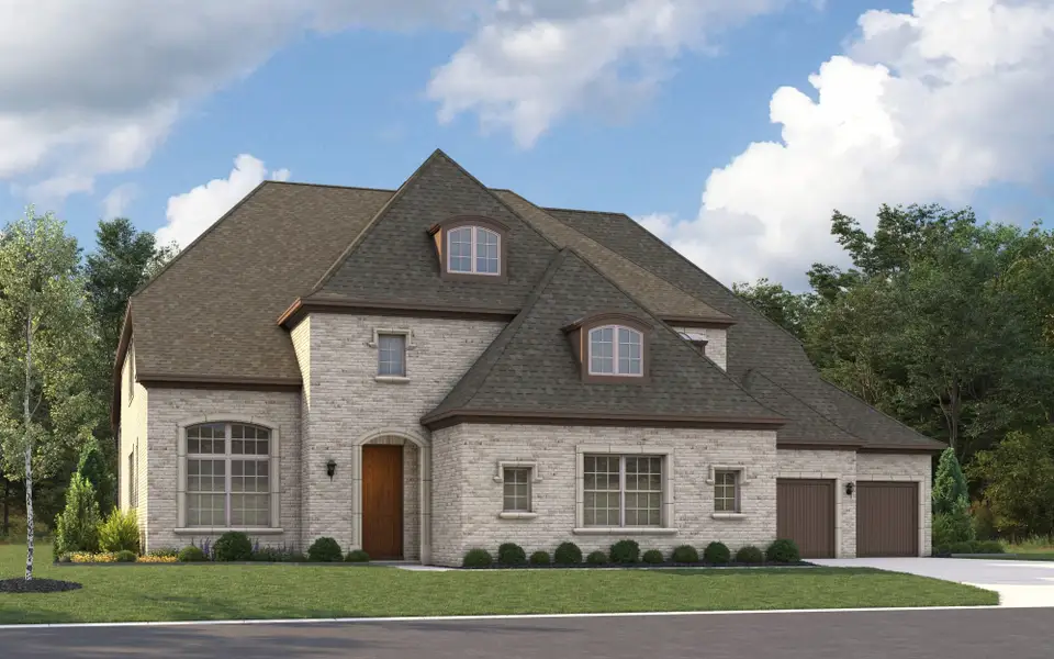 Representative exterior photo of a completed home built from the 6032 by Tradition Homes in Mustang Lakes, McKinney, TX (Image 3).