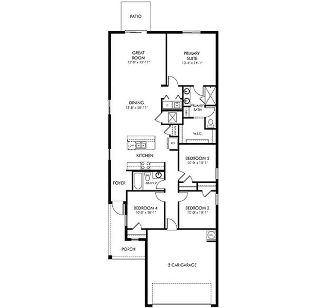 2D floor plan layout of this home in Meritage Homes at Terra Lago - Premier Series, Indiantown, FL (Image 2). 2D floor plan layout of this home in Meritage Homes at Terra Lago - Premier Series, Indiantown, FL (Image 2).