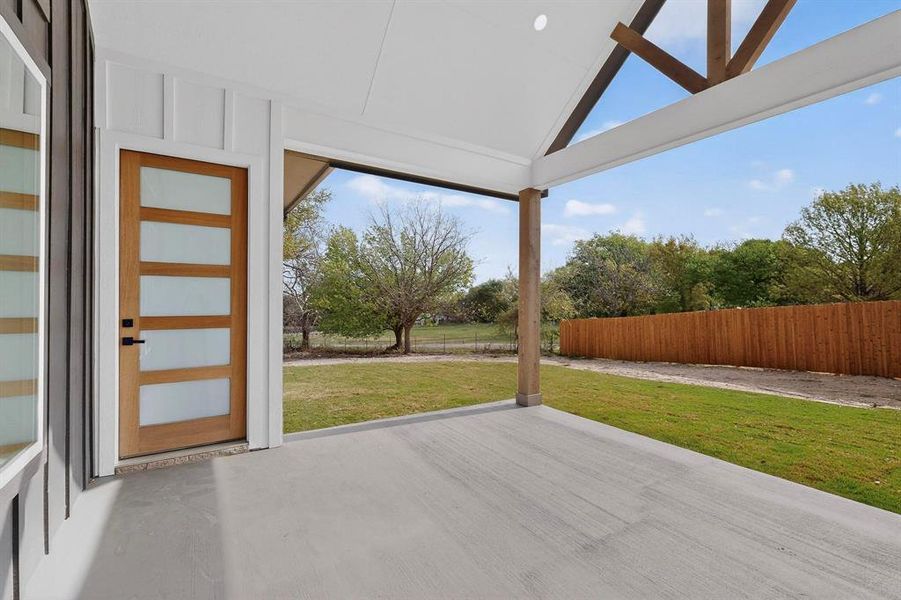 Exterior details and patio area of a home in , Azle (Image 4).