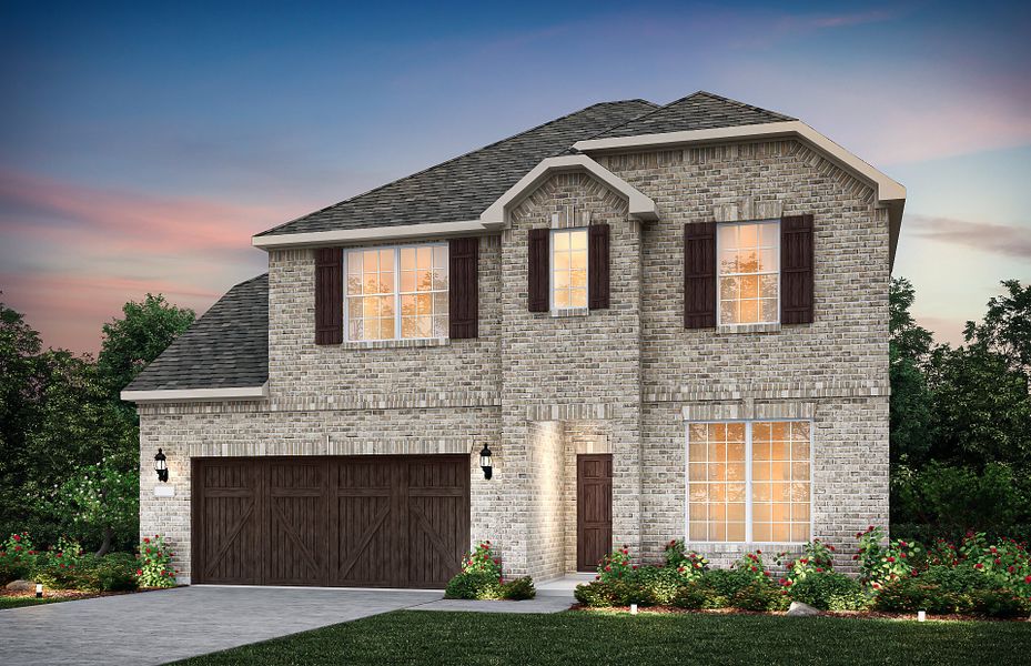 The Lexington, a two-story home with 2-car garage, shown as Home Exterior B