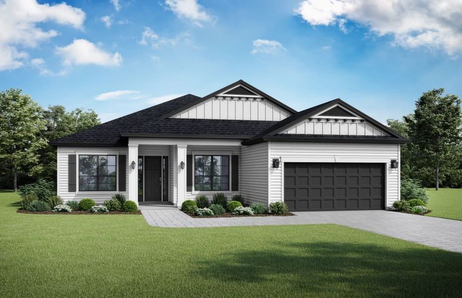 Representative exterior photo of a completed home built from the Carrollview by SEDA New Homes in Edwards Creek Estates, Jacksonville, FL (Image 4). Representative exterior photo of a completed home built from the Carrollview by SEDA New Homes in Edwards Creek Estates, Jacksonville, FL (Image 4).