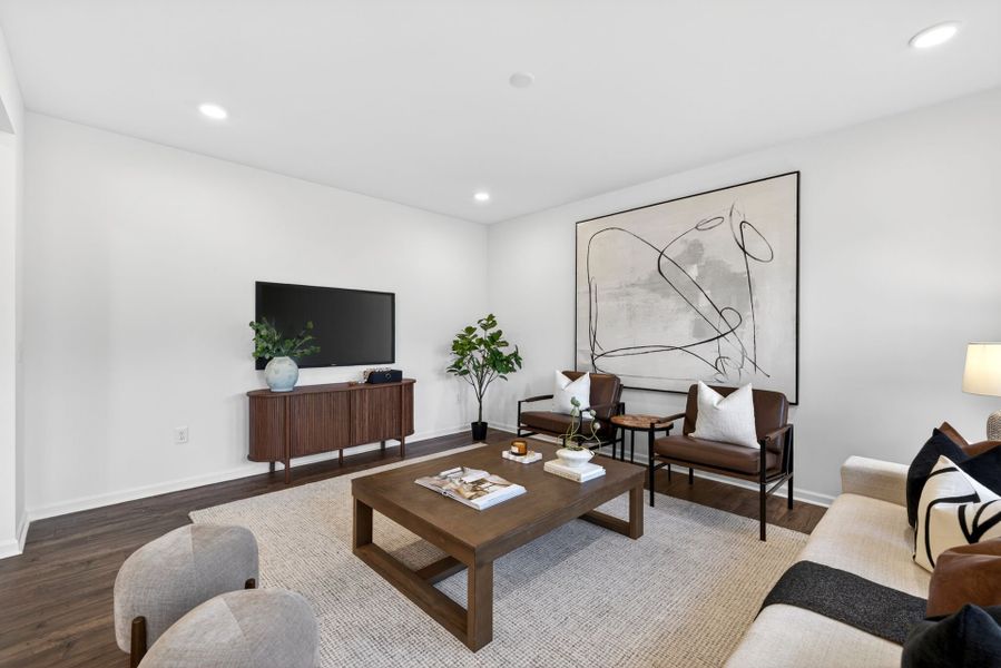 Furnished interior view inside a new home in White Oak Creek Crossing, Angier (Image 13).