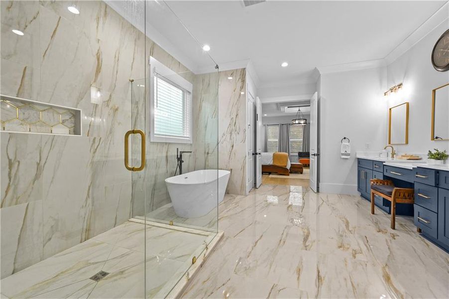 Furnished interior view inside a new home in , Buford (Image 24).