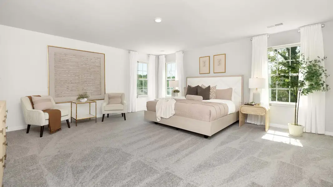 Furnished interior view inside a new home in Reedy Creek Preserve, Charlotte (Image 12).