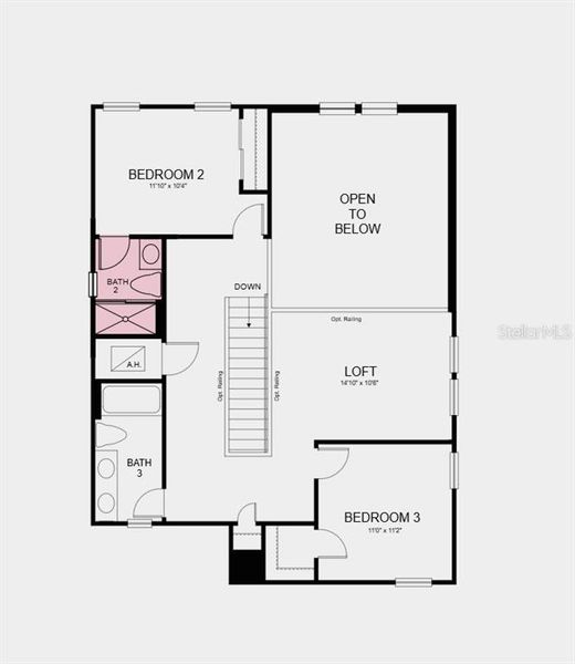 2D floor plan layout of this home in Firethorn, Parrish, FL (Image 3). 2D floor plan layout of this home in Firethorn, Parrish, FL (Image 3).