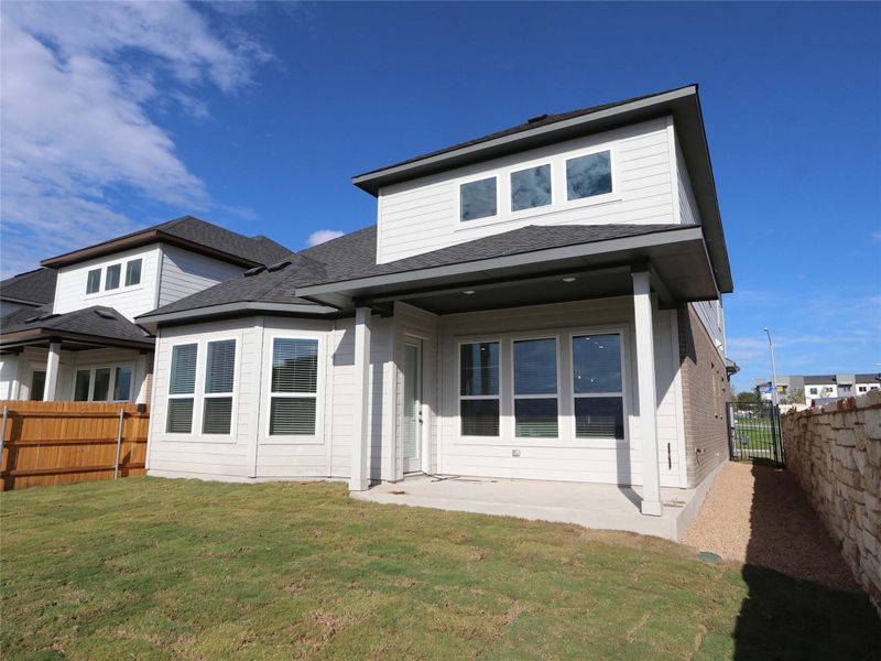Exterior details and patio area of a home in Estancia West, Manchaca (Image 3).