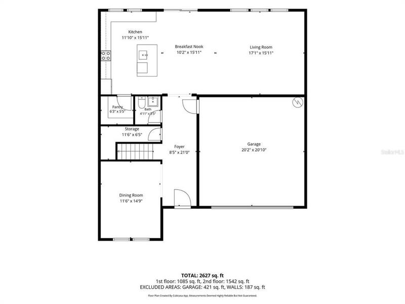 2D floor plan layout of this home in Wellness Ridge, Clermont, FL (Image 6).