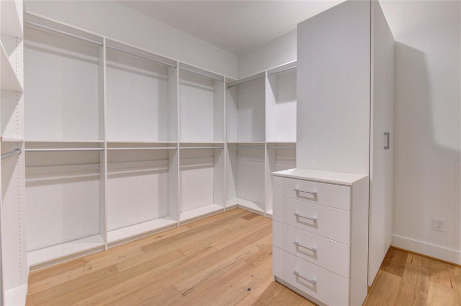 The second side of the primary closet The second side of the primary closet