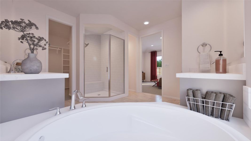 Furnished interior view inside a new home in Samara: Wentworth, League City (Image 14).