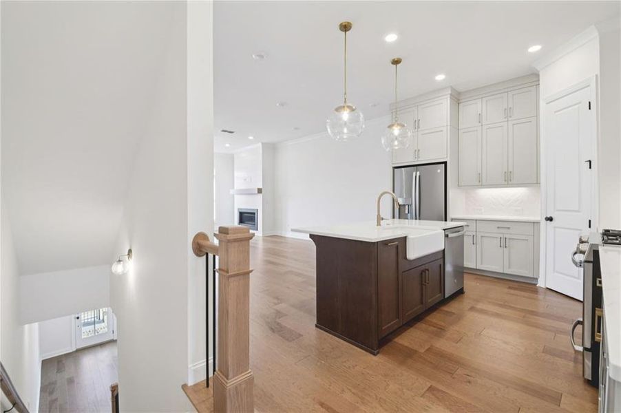 Furnished interior view inside a new home in Ward's Crossing Townhomes, Johns Creek (Image 51).