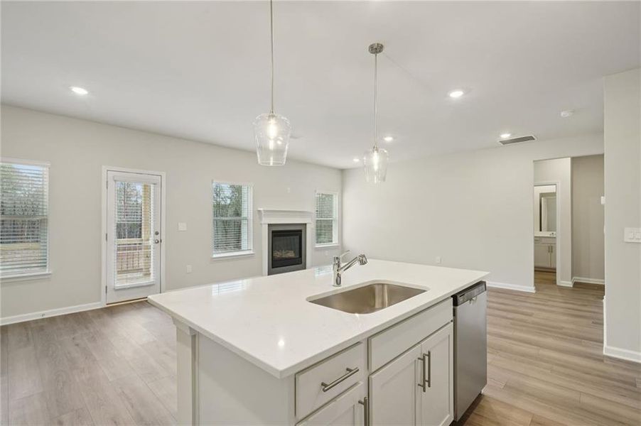 Furnished interior view inside a new home in Parkside at Grayson, Grayson (Image 11).