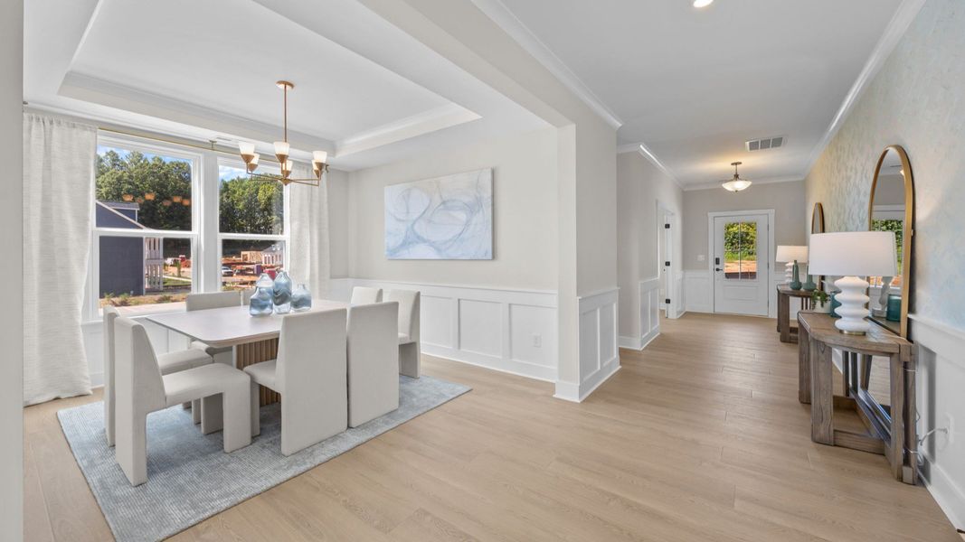 The Jordan Plan by DRB Homes in Farms at Bellingham, Mooresville, NC - Dining The Jordan Plan by DRB Homes in Farms at Bellingham, Mooresville, NC - Dining