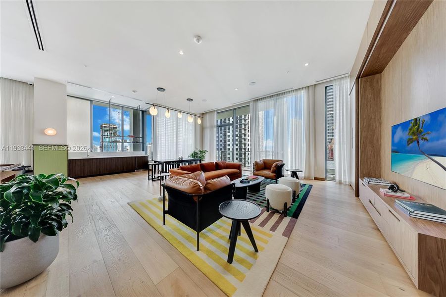 Furnished interior view inside a new home in , Miami (Image 7).