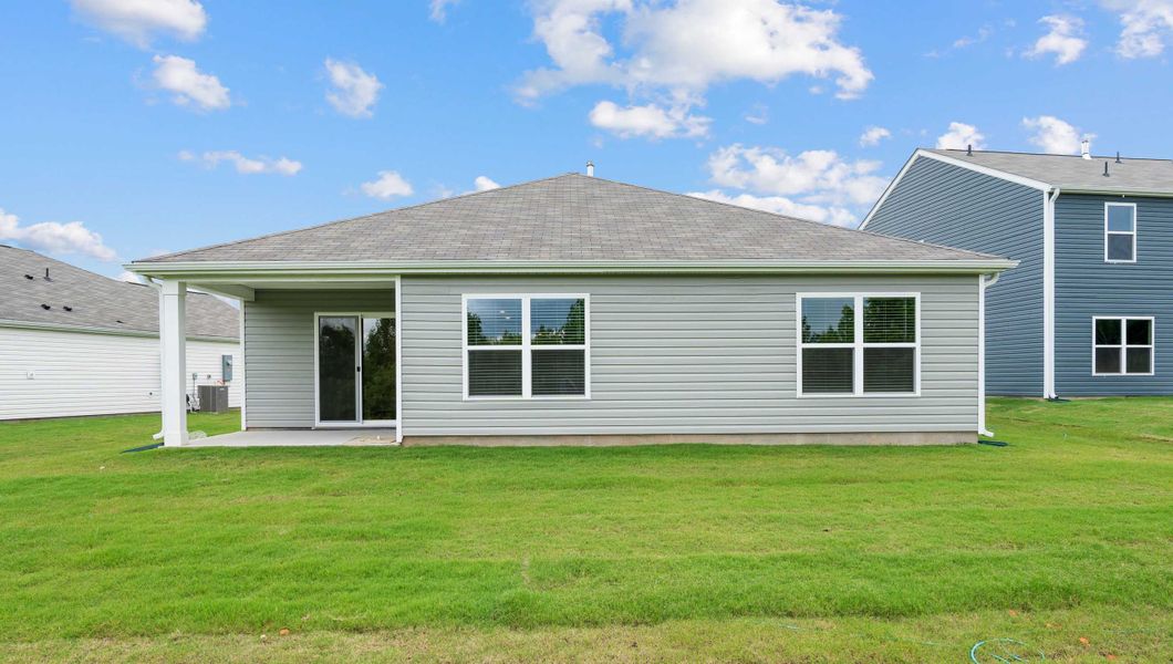 Exterior details and patio area of a home in Treemont Commons, Wellford (Image 2).