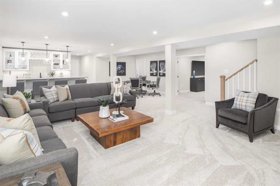 Representative furnished interior of a home built from the Normandy by Ryan Homes in Eagles Crest, Cornelia (Image 33).