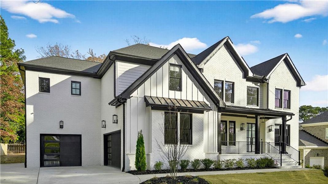 Front exterior of a new home in , Marietta, GA, highlighting curb appeal (Image 36).
