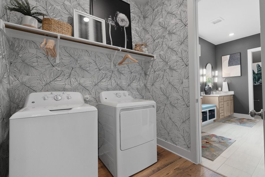 Furnished interior view inside a new home in Lariat, Liberty Hill (Image 12). Furnished interior view inside a new home in Lariat, Liberty Hill (Image 12).