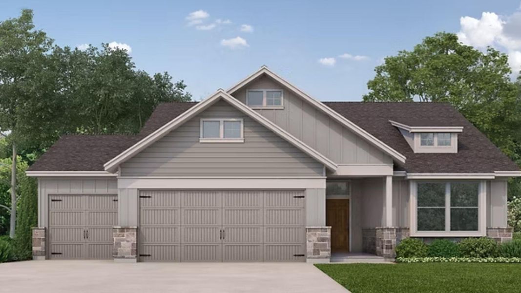 Front exterior of a new home in , Bay City, TX, highlighting curb appeal (Image 1).