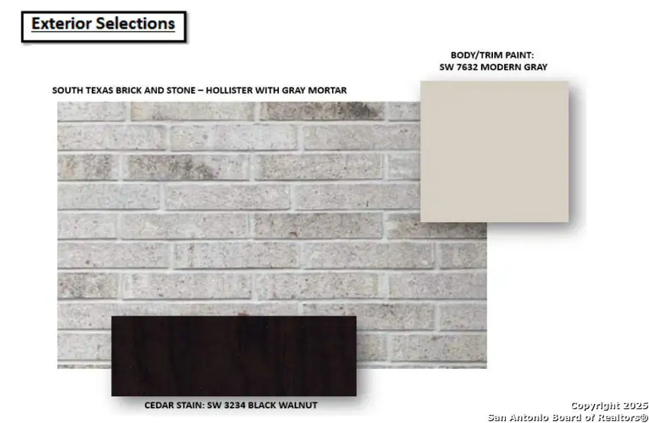 Sample of building materials used in homes in Davis Ranch, San Antonio (Image 4).