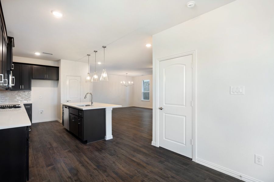 Representative furnished interior of a home built from the Hawthorne by UnionMain Homes in Edgewater, Fate (Image 13).