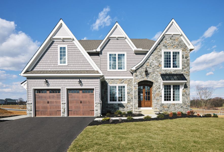 Representative exterior photo of a completed home built from the Hawthorne by Keystone Custom Homes in McLean South Shore, Belmont, NC (Image 16).